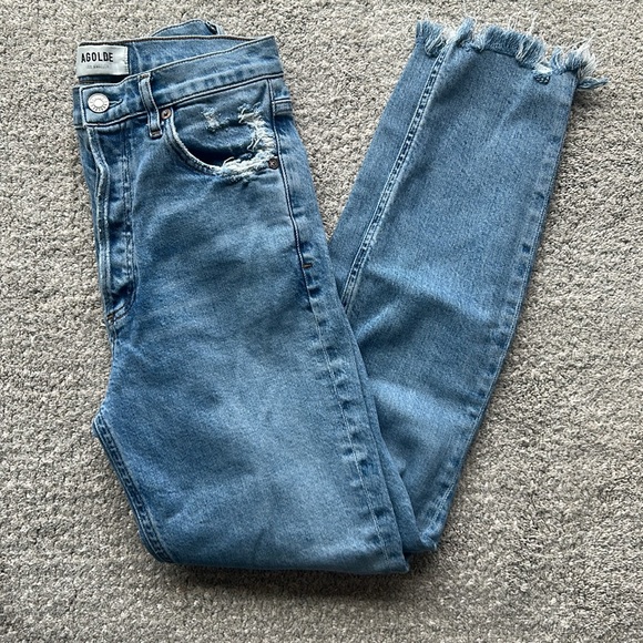 Agolde Nico High Rise Slim Fit colorway is Rooted size 24 - Picture 9 of 13